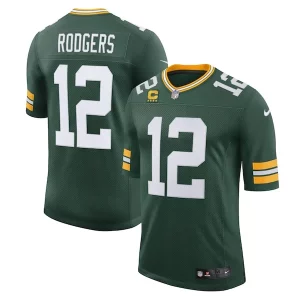 Stunning Aaron Rodgers Green Bay Packers Nike Captain Vapor Limited Jersey   Green perfect for game day celebrations