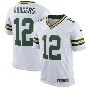 Gorgeous Aaron Rodgers Green Bay Packers Nike Classic Elite Player Jersey   White a must have addition to your collection