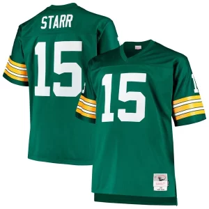 Gorgeous Bart Starr Green Bay Packers Big & Tall 1968 Retired Player Replica Jersey   Green for die hard Packers fans
