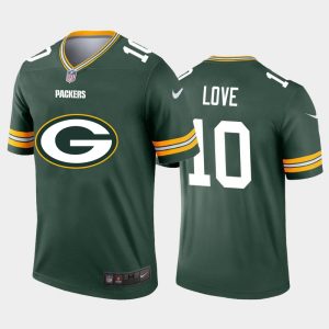 Amazing Green Bay Packers #10 Jordan Love Green Men's Big Team Logo Vapor Limited NFL Jersey for die hard Packers fans