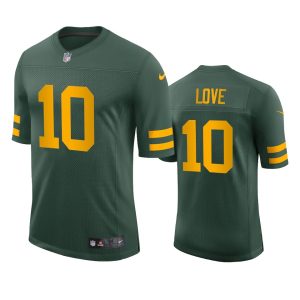 Amazing Green Bay Packers #10 Jordan Love Men's Alternate Vapor Limited Player NFL Jersey   Green for die hard Packers fans