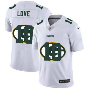 Terrific Green Bay Packers #10 Jordan Love White Men's Team Logo Dual Overlap Limited NFL Jersey a must have addition to your collection