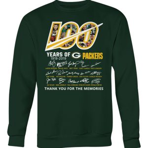 Unique Green Bay Packers 100 Seasons Memories Pullover Sweatshirt Green a must have addition to your collection