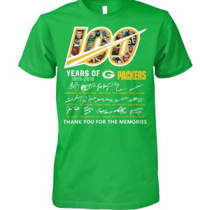 Outstanding Green Bay Packers 100 Seasons Memories T Shirt Green perfect for game day celebrations