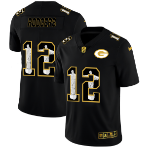 Amazing Green Bay Packers #12 Aaron Rodgers Carbon Black Vapor Cristo Redentor Limited NFL Jersey perfect for game day celebrations