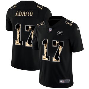 Stunning Green Bay Packers #17 Davante Adams Carbon Black Vapor Statue Of Liberty Limited NFL Jersey a must have addition to your collection