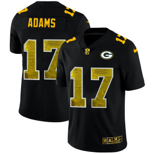 Amazing Green Bay Packers #17 Davante Adams Men's Black Golden Sequin Vapor Limited NFL Jersey a must have addition to your collection
