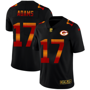 Terrific Green Bay Packers #17 Davante Adams Men's Black Red Orange Stripe Vapor Limited NFL Jersey to stand out at the stadium