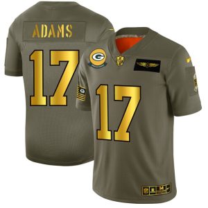 Amazing Green Bay Packers #17 Davante Adams NFL Men's Olive Gold 2019 Salute to Service Limited Jersey for die hard Packers fans
