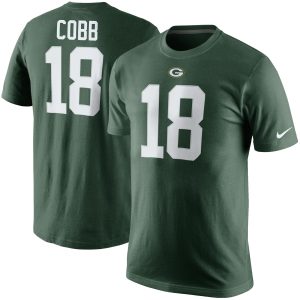 Gorgeous Green Bay Packers #18 Randall Cobb  Player Pride Name & Number T Shirt Green to stand out at the stadium
