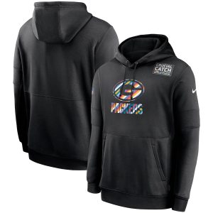 Impressive Green Bay Packers 2020 NFL Crucial Catch Sideline Performance Pullover Hoodie Black for ultimate sports enthusiasts