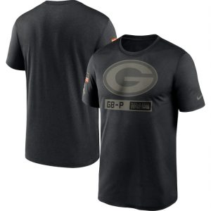 Gorgeous Green Bay Packers  2020 Salute to Service Team Logo Performance T Shirt Black to stand out at the stadium