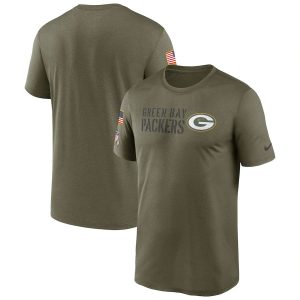 Unique Green Bay Packers  2022 Salute to Service Legend Team T Shirt   Olive for ultimate sports enthusiasts