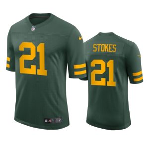 Gorgeous Green Bay Packers #21 Eric Stokes Men's Alternate Vapor Limited Player NFL Jersey   Green for die hard Packers fans