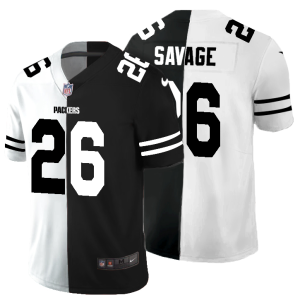Stunning Green Bay Packers #26 Darnell Savage Jr. Men's Black V White Peace Split Vapor Untouchable Limited NFL Jersey perfect for game day celebrations