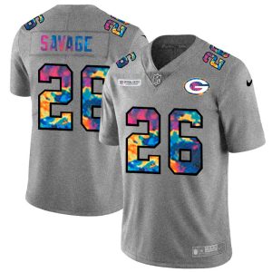 Amazing Green Bay Packers #26 Darnell Savage Jr. Men's Multi Color 2020 NFL Crucial Catch NFL Jersey Greyheather a must have addition to your collection