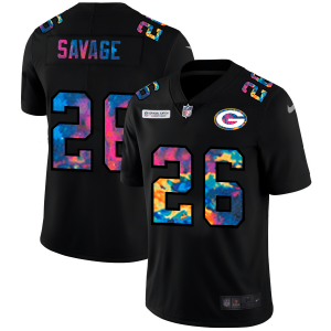 Terrific Green Bay Packers #26 Darnell Savage Jr. Men's Multi Color Black 2020 NFL Crucial Catch Vapor Untouchable Limited Jersey a must have addition to your collection