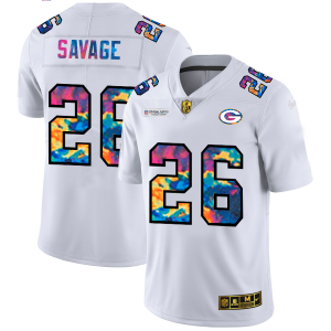 Amazing Green Bay Packers #26 Darnell Savage Jr. Men's White Multi Color 2020 NFL Crucial Catch Limited NFL Jersey perfect for game day celebrations