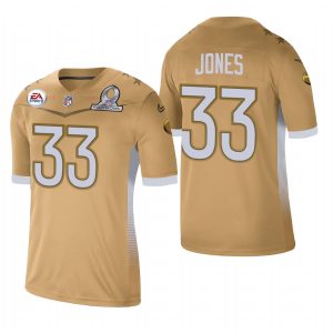 Terrific Green Bay Packers #33 Aaron Jones 2021 NFC Pro Bowl Game Gold NFL Jersey to stand out at the stadium