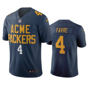 Fantastic Green Bay Packers #4 Brett Favre Navy Vapor Limited City Edition NFL Jersey for die hard Packers fans
