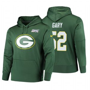 Gorgeous Green Bay Packers #52 Rashan Gary  NFL 100 Primary Logo Circuit Name & Number Pullover Hoodie Green to stand out at the stadium