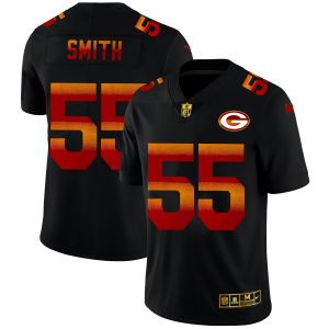 Fantastic Green Bay Packers #55 Za'Darius Smith Men's Black Red Orange Stripe Vapor Limited NFL Jersey a must have addition to your collection