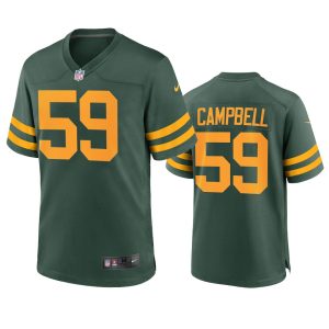 Fantastic Green Bay Packers #59 De'Vondre Campbell Men's Alternate Game Player NFL Jersey   Green a must have addition to your collection