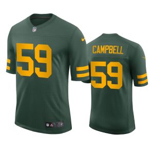 Stunning Green Bay Packers #59 De'Vondre Campbell Men's Alternate Vapor Limited Player NFL Jersey   Green for ultimate sports enthusiasts
