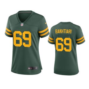 Fantastic Green Bay Packers #69 David Bakhtiari Women's Alternate Game Player NFL Jersey   Green to showcase your team pride