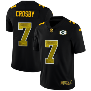 Amazing Green Bay Packers #7 Mason Crosby Men's Black Golden Sequin Vapor Limited NFL Jersey perfect for game day celebrations