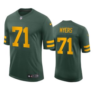 Gorgeous Green Bay Packers #71 Josh Myers Men's Alternate Vapor Limited Player NFL Jersey   Green perfect for game day celebrations