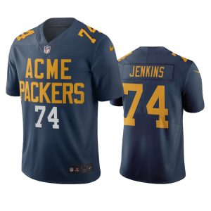 Terrific Green Bay Packers #74 Elgton Jenkins Navy Vapor Limited City Edition NFL Jersey for die hard Packers fans