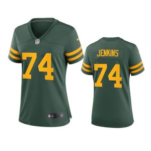 Stunning Green Bay Packers #74 Elgton Jenkins Women's Alternate Game Player NFL Jersey   Green a must have addition to your collection