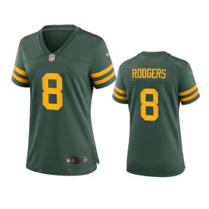 Gorgeous Green Bay Packers #8 Amari Rodgers Women's Alternate Game Player NFL Jersey   Green perfect for game day celebrations