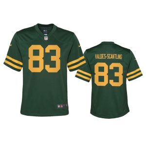 Gorgeous Green Bay Packers #83 Marquez Valdes Scantling Youth Alternate Game Player NFL Jersey   Green a must have addition to your collection