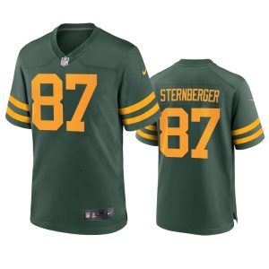 Unique Green Bay Packers #87 Jace Sternberger Men's Alternate Game Player NFL Jersey   Green for die hard Packers fans