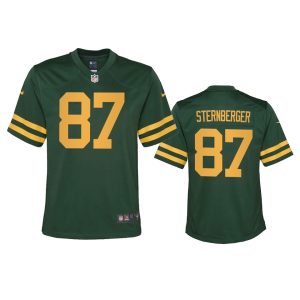 Terrific Green Bay Packers #87 Jace Sternberger Youth Alternate Game Player NFL Jersey   Green perfect for game day celebrations