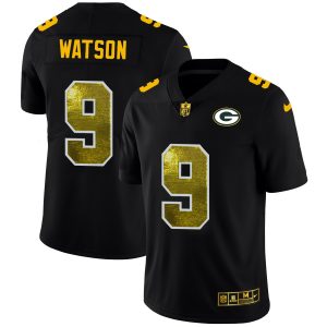 Amazing Green Bay Packers #9 Christian Watson Men's Black Golden Sequin Vapor Limited NFL Jersey to stand out at the stadium