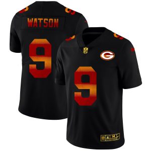 Unique Green Bay Packers #9 Christian Watson Men's Black Red Orange Stripe Vapor Limited NFL Jersey perfect for game day celebrations