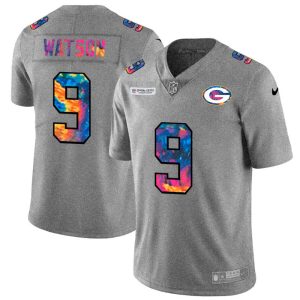 Stunning Green Bay Packers #9 Christian Watson Men's Multi Color 2020 NFL Crucial Catch NFL Jersey Greyheather for die hard Packers fans