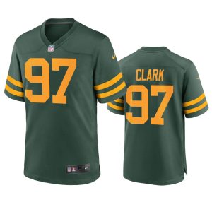 Terrific Green Bay Packers #97 Kenny Clark Men's Alternate Game Player NFL Jersey   Green for ultimate sports enthusiasts