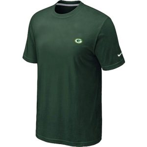 Terrific Green Bay Packers Chest Embroidered Logo T Shirt Green to stand out at the stadium