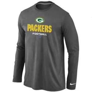 Gorgeous Green Bay Packers Critical Victory Long Sleeve NFL T Shirt Dark Grey for die hard Packers fans