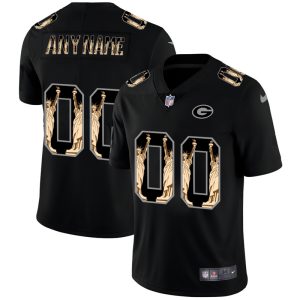 Stunning Green Bay Packers Custom Carbon Black Vapor Statue Of Liberty Limited NFL Jersey to showcase your team pride