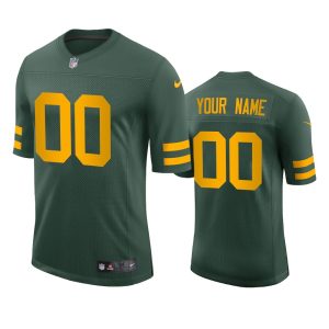 Impressive Green Bay Packers Custom Men's  Alternate Vapor Limited Player NFL Jersey   Green for die hard Packers fans