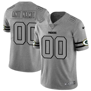Fantastic Green Bay Packers Custom Men's  Gray Gridiron II Vapor Untouchable Limited NFL Jersey for ultimate sports enthusiasts