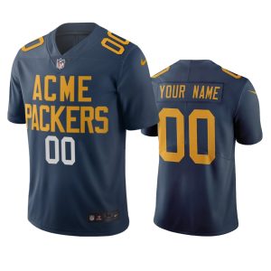 Amazing Green Bay Packers Custom Navy Vapor Limited City Edition NFL Jersey a must have addition to your collection