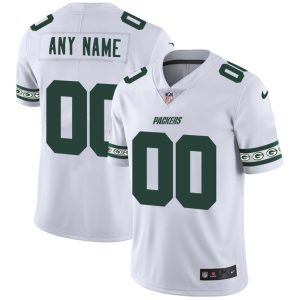 Fantastic Green Bay Packers Custom  White Team Logo Vapor Limited NFL Jersey for ultimate sports enthusiasts