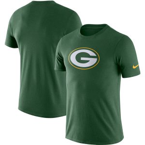 Unique Green Bay Packers  Essential Logo Dri FIT Cotton T Shirt Green to stand out at the stadium