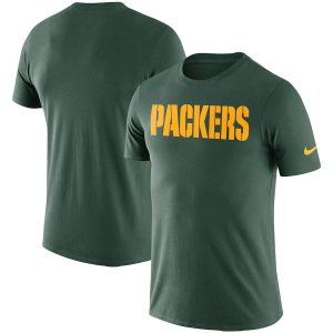 Fantastic Green Bay Packers  Fan Gear Essential Wordmark Performance T Shirt Green to showcase your team pride